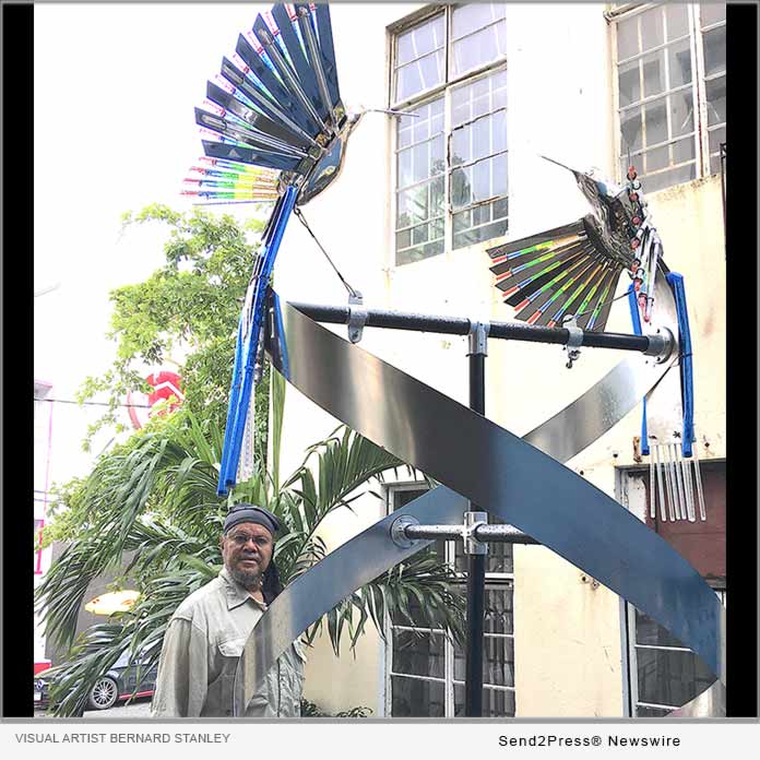 Visual Artist Bernard Hoyes Delivers Symbolic Spiral Steel Sculpture for the Kingston Restoration Walking Museum Project in Jamaica - Vimarsana News