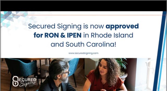 News: Secured Signing Achieves Approval for RON and IPEN in South Carolina and Rhode Island