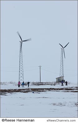 wind turbine in Selawik - credit Reese Hanneman