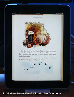iBooks reader on iPad 3G